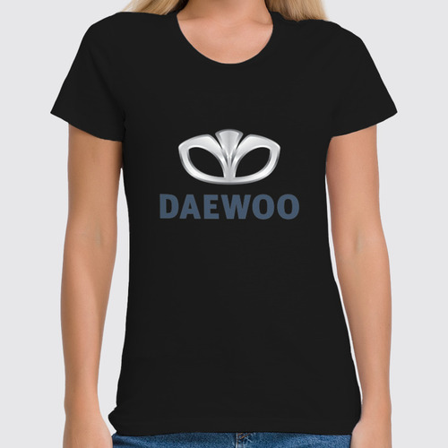 Заказать женскую футболку в Москве. Футболка классическая DAEWOO от DESIGNER   - готовые дизайны и нанесение принтов.