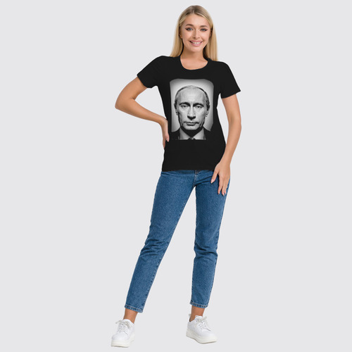 Заказать женскую футболку в Москве. Футболка классическая Путин от zunnka - готовые дизайны и нанесение принтов.