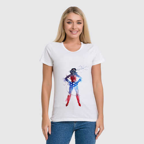 Заказать женскую футболку в Москве. Футболка классическая Wonder Woman от evt - готовые дизайны и нанесение принтов.