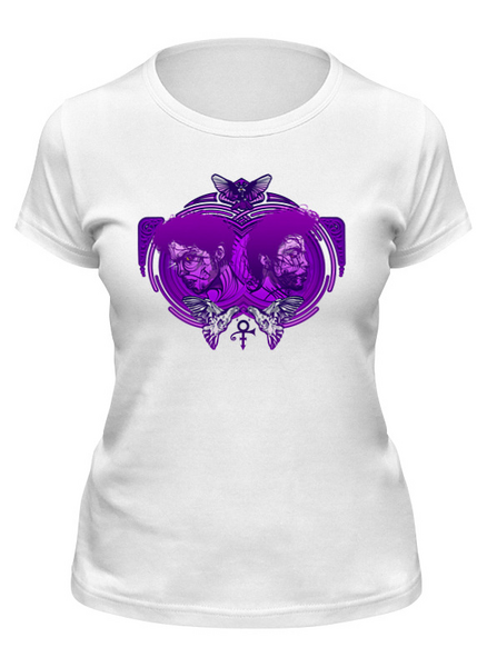 Заказать женскую футболку в Москве. Футболка классическая PRINCE Purple Rain от balden - готовые дизайны и нанесение принтов.