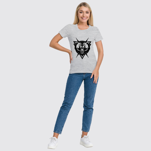 Заказать женскую футболку в Москве. Футболка классическая Злой Медведь от printik - готовые дизайны и нанесение принтов.