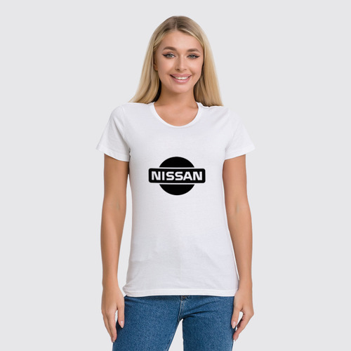 Заказать женскую футболку в Москве. Футболка классическая Nissan от THE_NISE  - готовые дизайны и нанесение принтов.