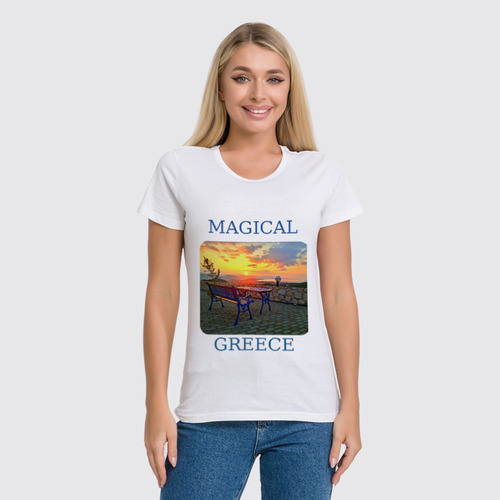 Заказать женскую футболку в Москве. Футболка классическая Магическая Греция от Marat Yazov - готовые дизайны и нанесение принтов.