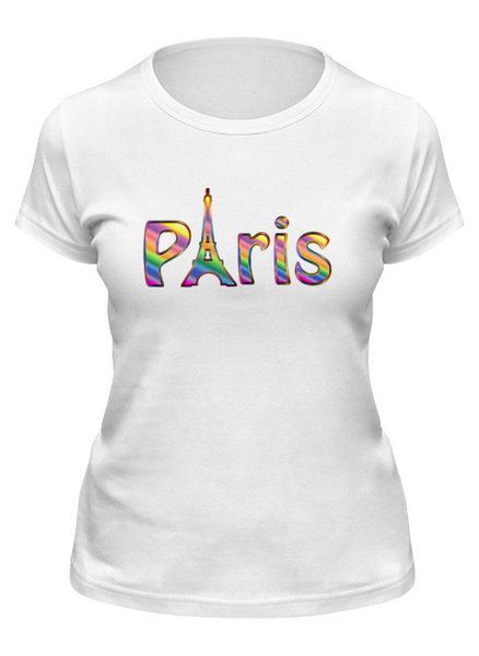 Заказать женскую футболку в Москве. Футболка классическая Paris от THE_NISE  - готовые дизайны и нанесение принтов.