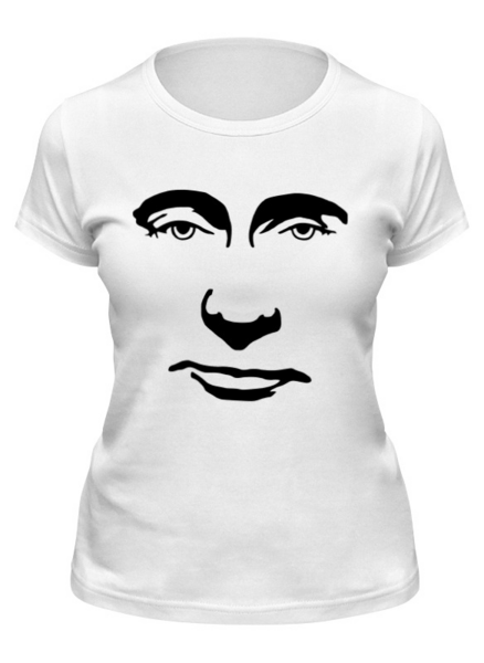 Заказать женскую футболку в Москве. Футболка классическая Путин от gopotol - готовые дизайны и нанесение принтов.