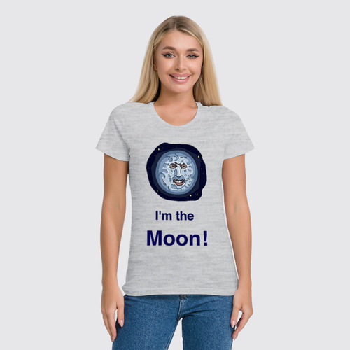 Заказать женскую футболку в Москве. Футболка классическая Луна из Mighty Boosh от cheerfuldead - готовые дизайны и нанесение принтов.