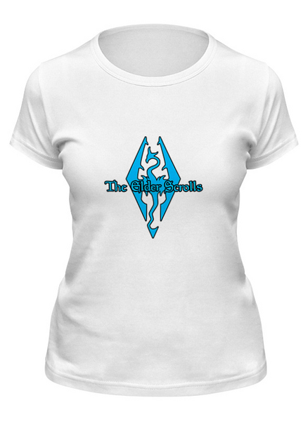 Заказать женскую футболку в Москве. Футболка классическая The Elder Scrolls от THE_NISE  - готовые дизайны и нанесение принтов.