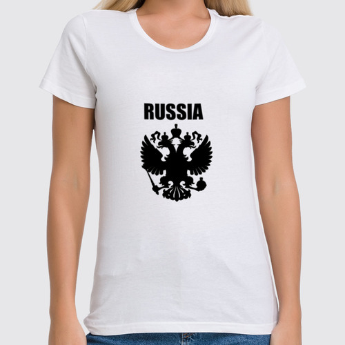 Заказать женскую футболку в Москве. Футболка классическая Russia от THE_NISE  - готовые дизайны и нанесение принтов.