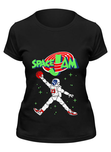 Заказать женскую футболку в Москве. Футболка классическая Space Jam от skynatural - готовые дизайны и нанесение принтов.