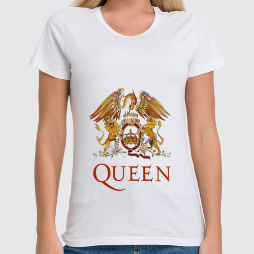 Заказать женскую футболку в Москве. Футболка классическая Queen от ROK - готовые дизайны и нанесение принтов.