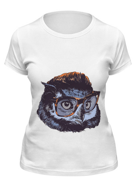 Заказать женскую футболку в Москве. Футболка классическая OWL in glasses от priceless - готовые дизайны и нанесение принтов.