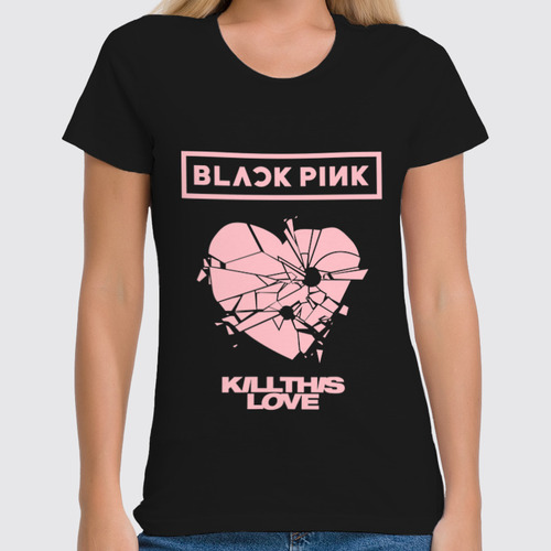 Заказать женскую футболку в Москве. Футболка классическая BLACKPINK от geekbox - готовые дизайны и нанесение принтов.