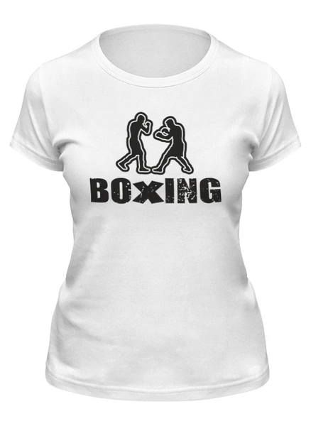 Заказать женскую футболку в Москве. Футболка классическая Boxing от skynatural - готовые дизайны и нанесение принтов.