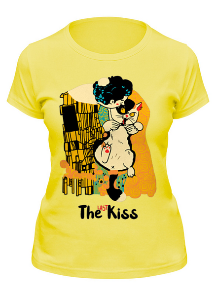 Заказать женскую футболку в Москве. Футболка классическая Поцелуй от T-shirt print  - готовые дизайны и нанесение принтов.