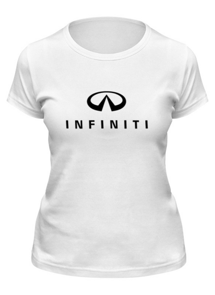 Заказать женскую футболку в Москве. Футболка классическая Infiniti от DESIGNER   - готовые дизайны и нанесение принтов.