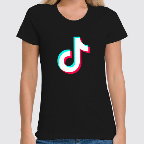 Заказать женскую футболку в Москве. Футболка классическая TikTok  от DESIGNER   - готовые дизайны и нанесение принтов.
