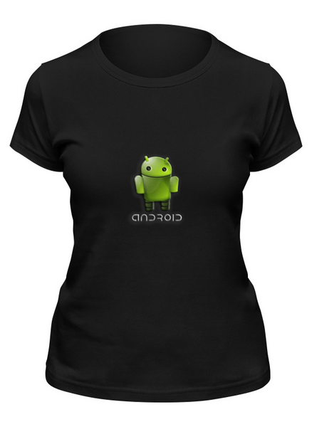 Заказать женскую футболку в Москве. Футболка классическая Android от pahmel - готовые дизайны и нанесение принтов.