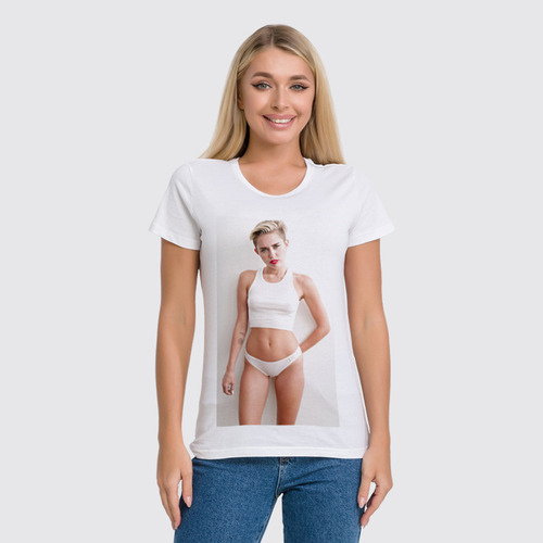 Заказать женскую футболку в Москве. Футболка классическая Miley Cyrus от Vladec11 - готовые дизайны и нанесение принтов.