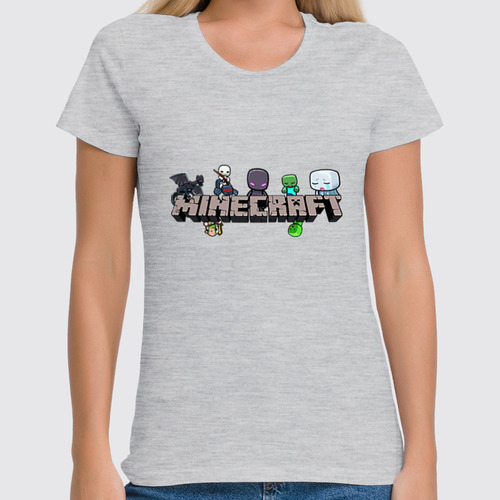 Заказать женскую футболку в Москве. Футболка классическая Minecraft    от T-shirt print  - готовые дизайны и нанесение принтов.