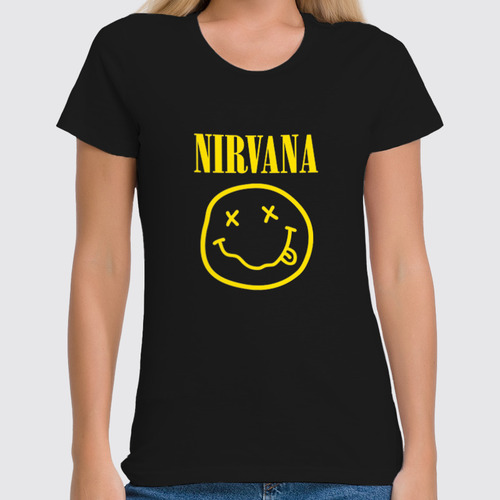 Заказать женскую футболку в Москве. Футболка классическая Nirvana от geekbox - готовые дизайны и нанесение принтов.