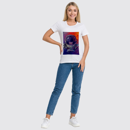 Заказать женскую футболку в Москве. Футболка классическая Марсианка от allab85 - готовые дизайны и нанесение принтов.