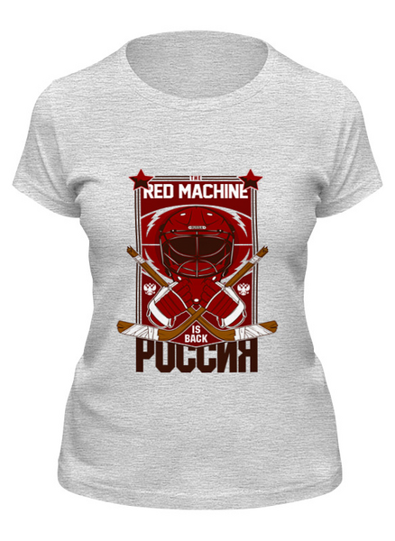 Заказать женскую футболку в Москве. Футболка классическая Red Machine от acidhouses - готовые дизайны и нанесение принтов.