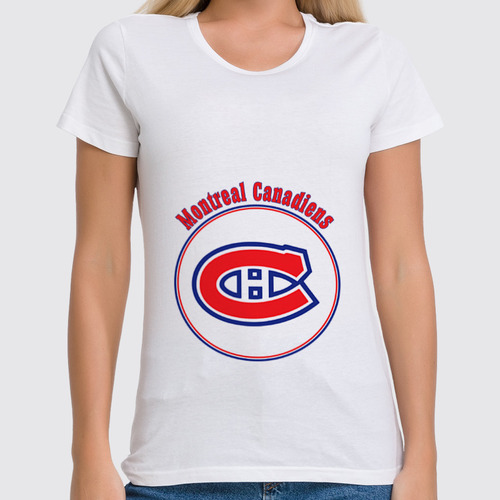 Заказать женскую футболку в Москве. Футболка классическая Montreal Canadiens от kspsshop - готовые дизайны и нанесение принтов.