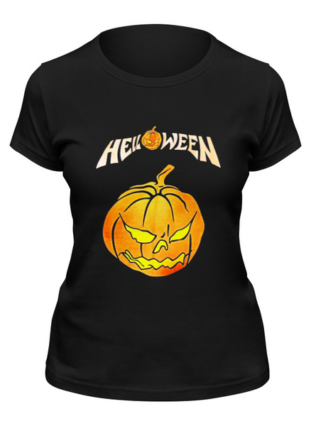 Заказать женскую футболку в Москве. Футболка классическая Helloween ( rock band ) от Leichenwagen - готовые дизайны и нанесение принтов.
