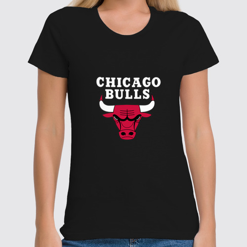 Заказать женскую футболку в Москве. Футболка классическая Чикаго Буллз от Nos  - готовые дизайны и нанесение принтов.