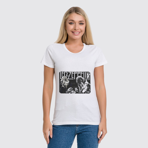Заказать женскую футболку в Москве. Футболка классическая группа "Led Zeppelin" от Fedor - готовые дизайны и нанесение принтов.