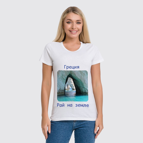 Заказать женскую футболку в Москве. Футболка классическая Греция, Закинф. от Marat Yazov - готовые дизайны и нанесение принтов.