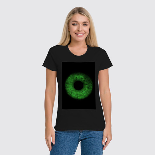 Заказать женскую футболку в Москве. Футболка классическая Green eye от Виктор Аксёнов - готовые дизайны и нанесение принтов.
