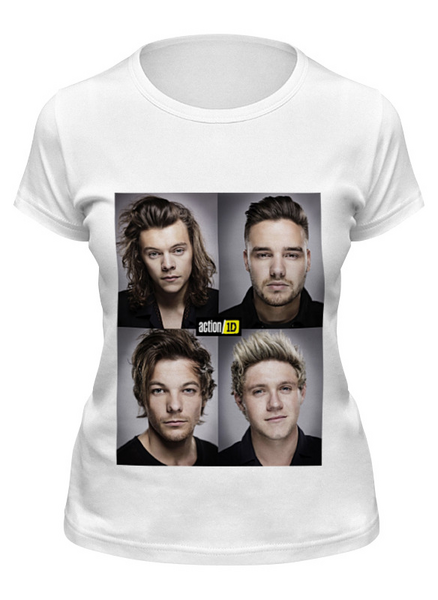 Заказать женскую футболку в Москве. Футболка классическая One Direction от Татьяна - готовые дизайны и нанесение принтов.