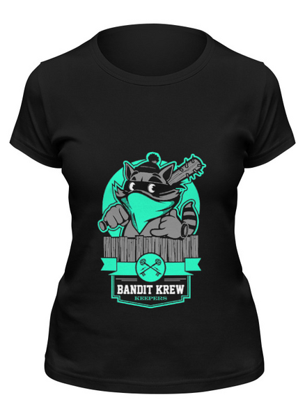Заказать женскую футболку в Москве. Футболка классическая Bandit от Виктор Гришин - готовые дизайны и нанесение принтов.