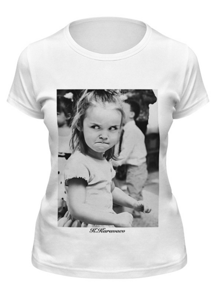 Заказать женскую футболку в Москве. Футболка классическая Angry Girl by K.Karavaev от Design Ministry - готовые дизайны и нанесение принтов.