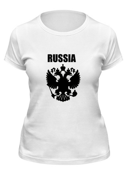 Заказать женскую футболку в Москве. Футболка классическая Russia от THE_NISE  - готовые дизайны и нанесение принтов.