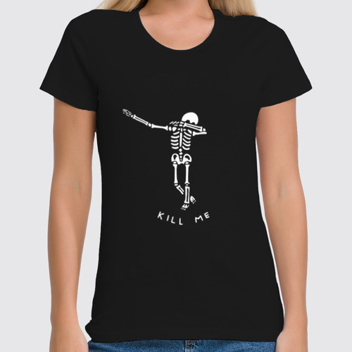 Заказать женскую футболку в Москве. Футболка классическая Kill Me от MariYang  - готовые дизайны и нанесение принтов.