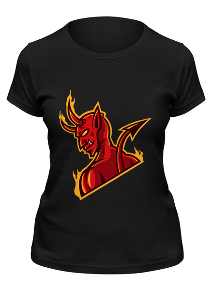 Заказать женскую футболку в Москве. Футболка классическая Дьявол от acidhouses - готовые дизайны и нанесение принтов.