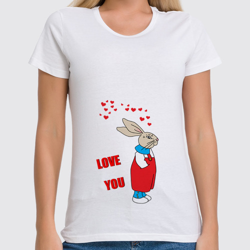 Заказать женскую футболку в Москве. Футболка классическая Rabbit_man от Printio - готовые дизайны и нанесение принтов.