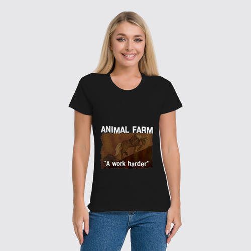 Заказать женскую футболку в Москве. Футболка классическая animal farm от торгаш - готовые дизайны и нанесение принтов.
