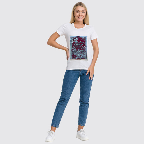 Заказать женскую футболку в Москве. Футболка классическая Black Bird от fimdesigners - готовые дизайны и нанесение принтов.