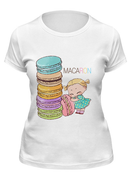 Заказать женскую футболку в Москве. Футболка классическая macaron от наталья  - готовые дизайны и нанесение принтов.