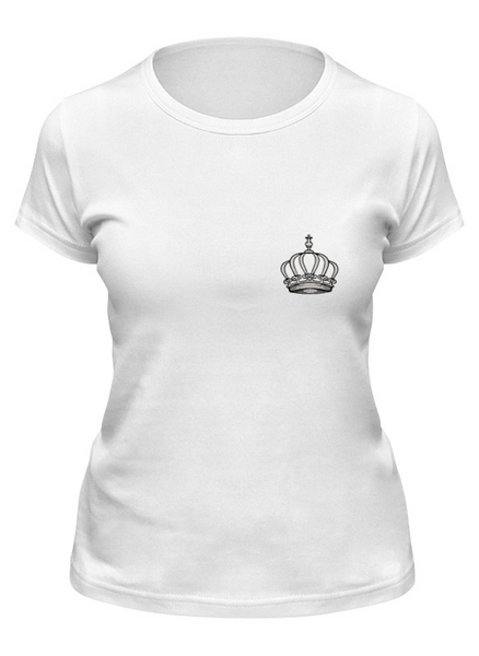Заказать женскую футболку в Москве. Футболка классическая Корона от Миша Мишин - готовые дизайны и нанесение принтов.