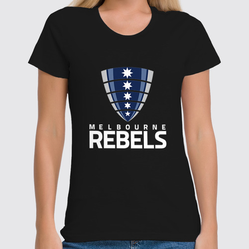 Заказать женскую футболку в Москве. Футболка классическая Ребелс регби от rugby - готовые дизайны и нанесение принтов.