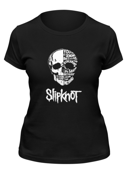 Заказать женскую футболку в Москве. Футболка классическая Slipknot  от geekbox - готовые дизайны и нанесение принтов.