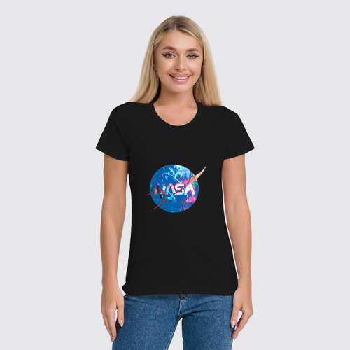 Заказать женскую футболку в Москве. Футболка классическая  Знак NASA от THE_NISE  - готовые дизайны и нанесение принтов.