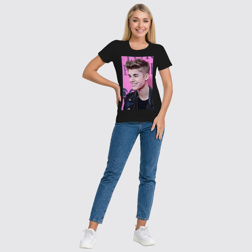 Заказать женскую футболку в Москве. Футболка классическая Justin Bieber от Vladec11 - готовые дизайны и нанесение принтов.