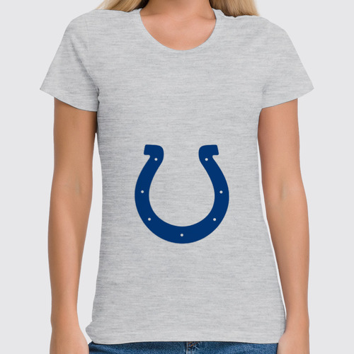 Заказать женскую футболку в Москве. Футболка классическая Indianapolis Colts от dobryidesign - готовые дизайны и нанесение принтов.