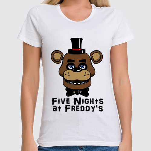 Заказать женскую футболку в Москве. Футболка классическая Five Nights At Freddy's от vista12761@rambler.ru - готовые дизайны и нанесение принтов.