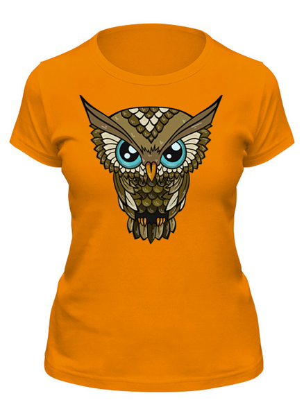 Заказать женскую футболку в Москве. Футболка классическая OWL  / Сова от crash - готовые дизайны и нанесение принтов.
